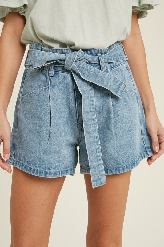 Tied Up Denim Shorts