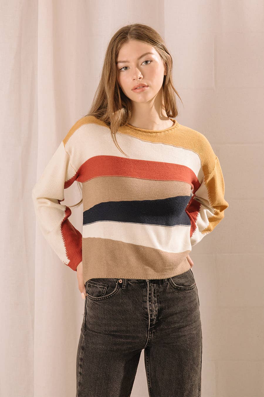 Asymmetrical Stripe Sweater