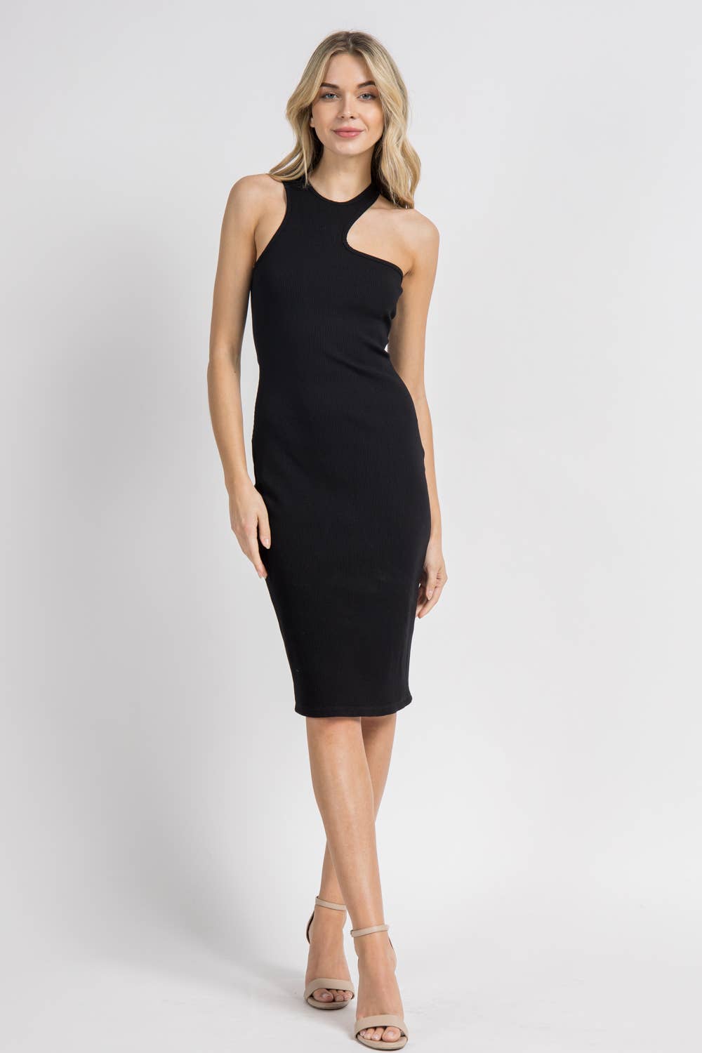 Taylor Asymmetrical Halter Dress