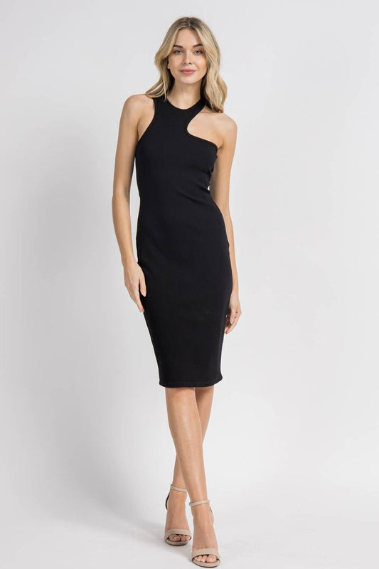 Taylor Asymmetrical Halter Dress